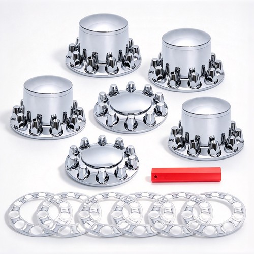 Dome axle covers 33mm - covers, chrome